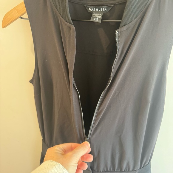 Athleta Brooklyn Utility Romper Black Size 4 Tall - Picture 3 of 8